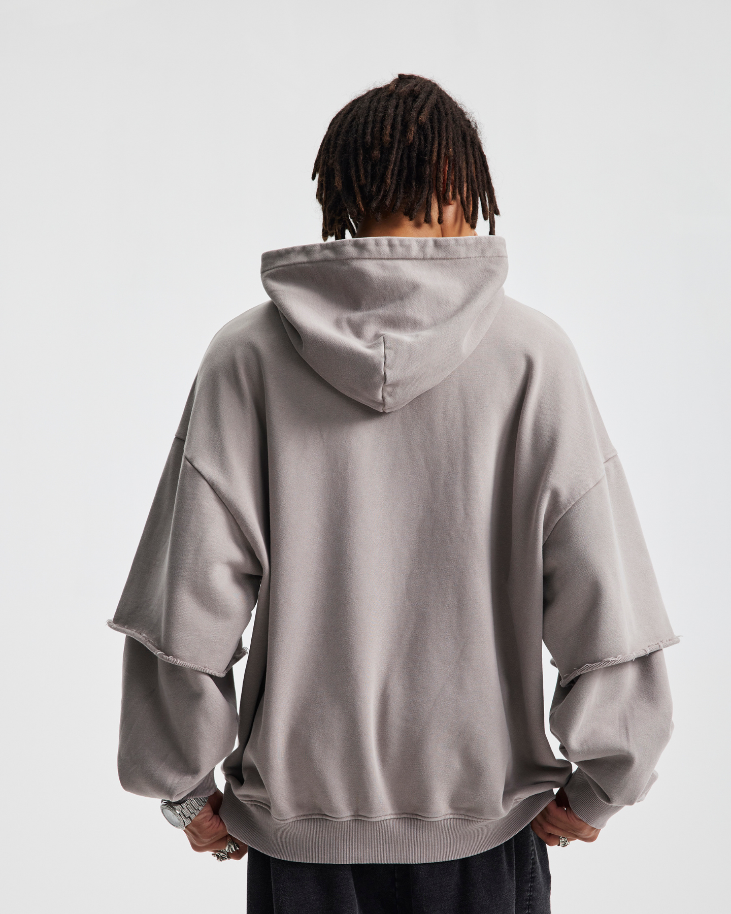 Layered Sleeve Hoodie