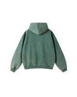 Vintage Wash Double Zip Hoodie