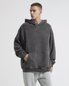 Washed Distressed Pullover Hoodie