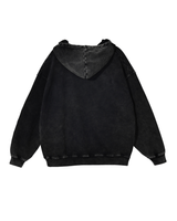 Washed Distressed Pullover Hoodie