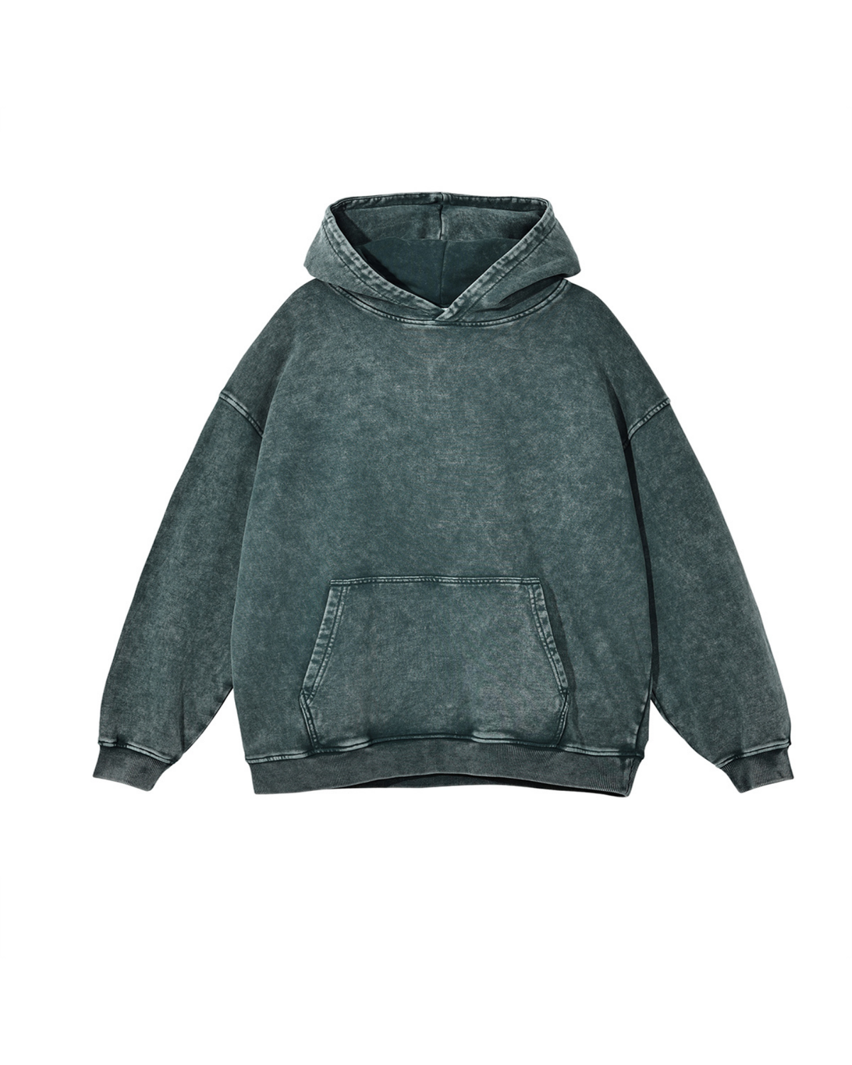 Washed Distressed Pullover Hoodie