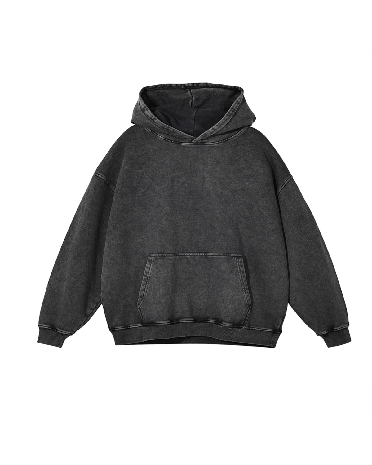 Washed Distressed Pullover Hoodie