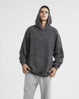 Washed Distressed Pullover Hoodie