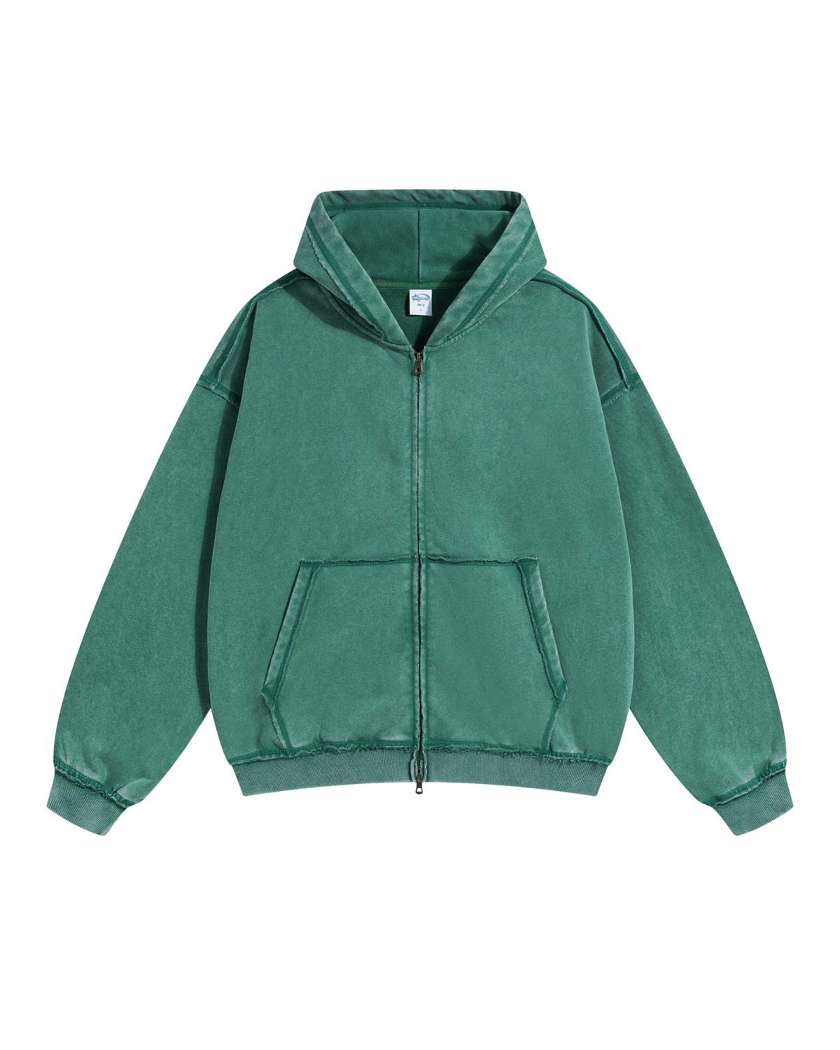 Vintage Washed Zip-Up Hoodie