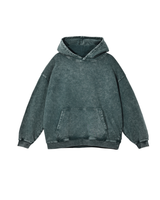 Washed Distressed Pullover Hoodie