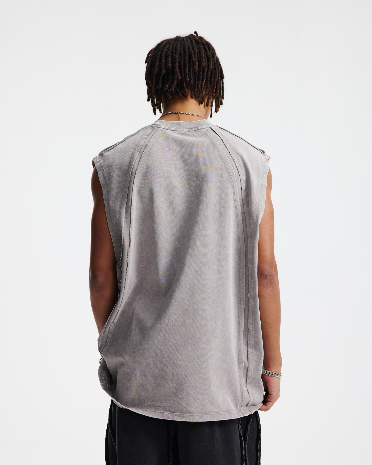 Structured Panel Sleeveless Tee